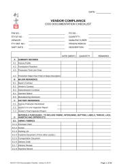 Vendor Compliance CF28 Documentation Checklist_Full check for all_Version 01-04-07.xlsx
