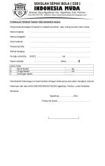 formulir pendaftaran ssb indonesi muda.doc